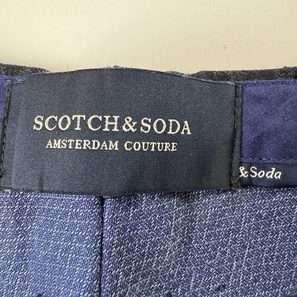 Scotch & Soda Amsterdam Couture Plaid Cuffed Pants 30x27 Wool Blend - Picture 3 of 15